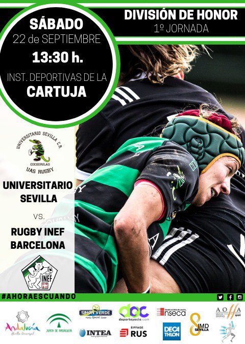 CD Rugby Mairena UAS (@uasrugby) on Twitter photo Este sábado no te pierdas el primer partido de @RugbyfemSevilla en la <a href="/DHIberdrola/">LigaIberdrolaRugby</a> contra @rugbyinefbcn en #Cartuja #UASrugby #AhoraEsCuando Este sábado no te pierdas el primer partido de @RugbyfemSevilla en la <a href="/DHIberdrola/">LigaIberdrolaRugby</a> contra @rugbyinefbcn en #Cartuja #UASrugby #AhoraEsCuando