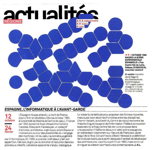 [LE FRAC DANS LA PRESSE]
« Fidèle à sa vocation exploratoire, le Frac Centre Val-de-Loire propose dans une exposition inédite de découvrir cette scène espagnole, en s'attardant notamment sur l'œuvre de Francisco Javier Seguî de la Riva. »
➖
Merci <a href="/Cdesarts/">Connaissancedesarts</a> ! 
💙