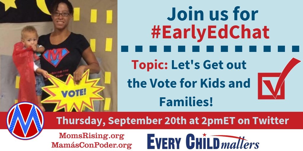 Please join us on Twitter this Thursday for a special National Voter Registration Day edition of #EarlyEdChat.
We want to hear from you! Please join the conversation on Thursday at 2pm ET by tweeting with the hashtag #EarlyEdChat.