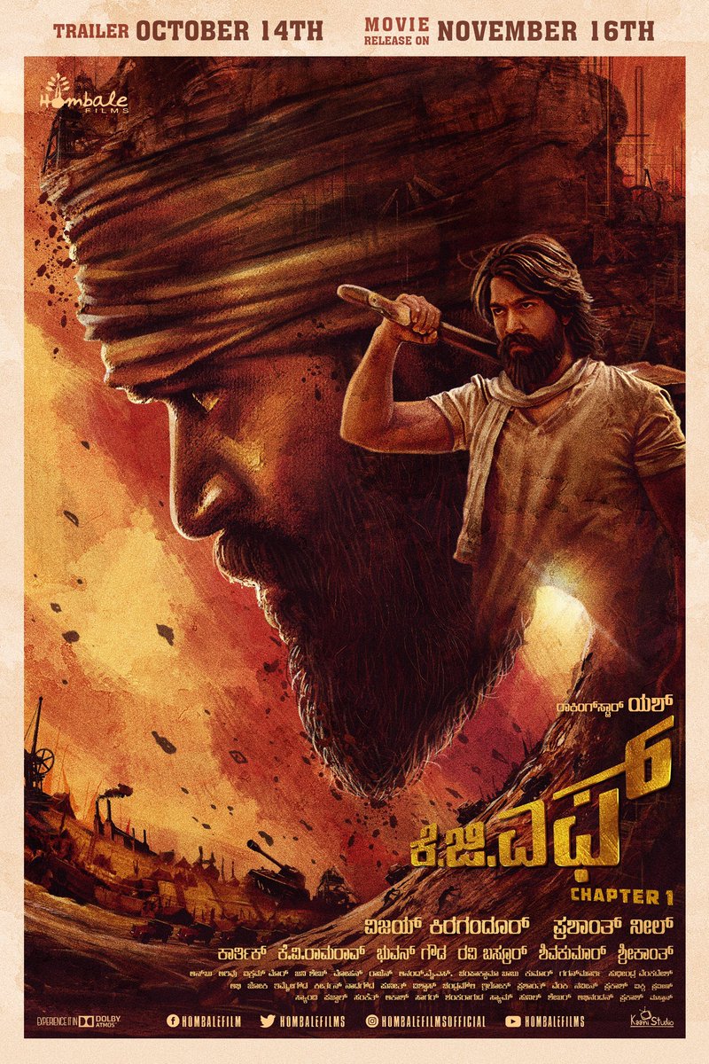 KannadaPicchar's tweet photo. #KGFTrailerOnOctober14
#KGFReleasingOnNovember16
❤️ Can't Wait 😍
@HombaleFilms @NimmaYash @SrinidhiShetty7 @tamannaahspeaks #KGF https://t.co/XtqF7w78dB