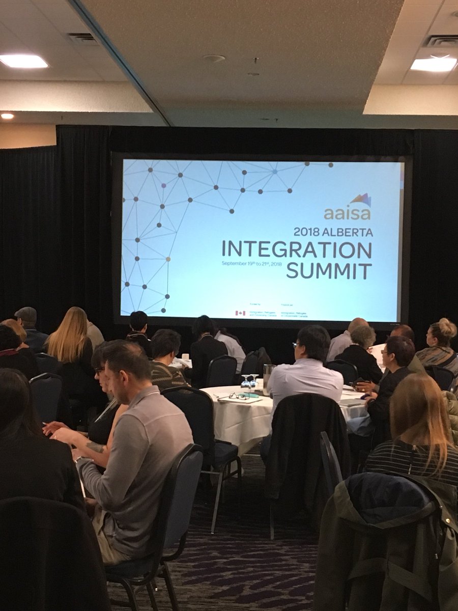 leeshakanbour's tweet photo. Kicking off the 2018 Alberta Integration Summit! Looking forward to three days of insight and collaboration across the AB settlement sector #ABSummit18 #ABSettlement https://t.co/Cwxpea2U5V