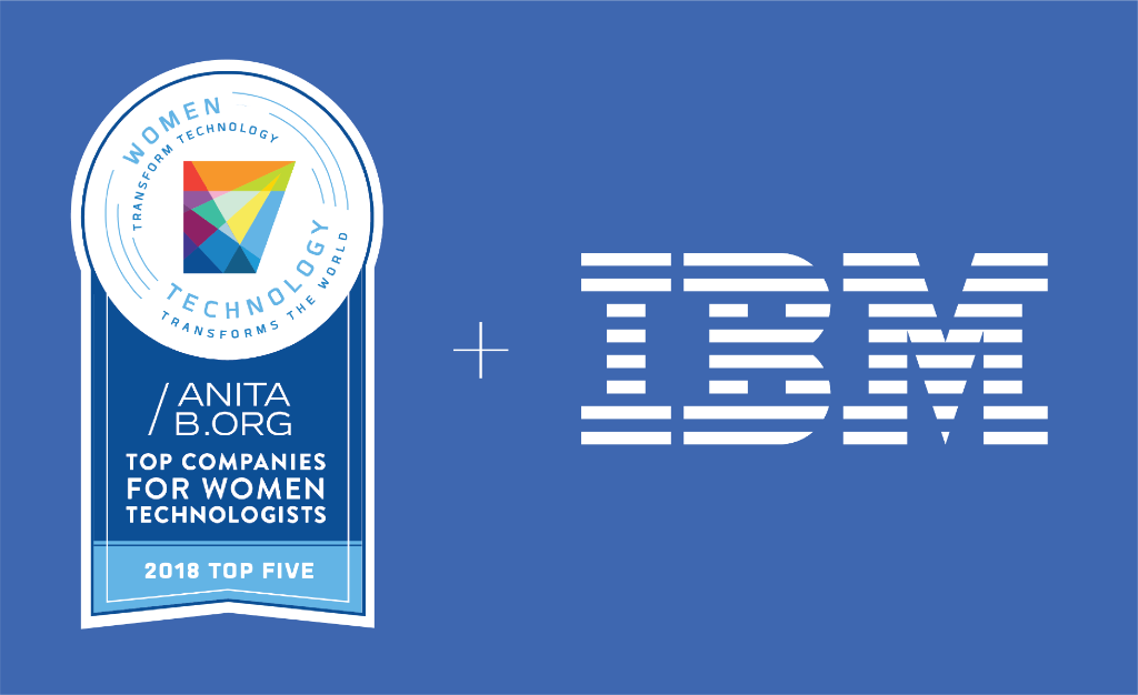 lifeatibm's tweet photo. Proud to be on @AnitaB_org 2018 Top Companies for Women Technologists Top 5 list https://t.co/wLzu0uQcBl  #inclusiveIBM #TopCos https://t.co/4cH1tEK3QK