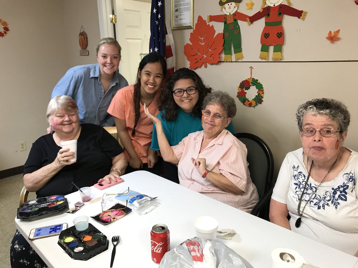 ATCHealthScienc's tweet photo. What a fun day of learning!!  Extended classroom visiting Just Family Adult Day Services! #NursingAssistants #SmilesAreContagious https://t.co/T5VARQ0OaK