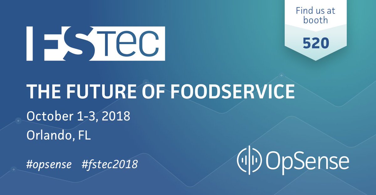 opsenseiot's tweet image. We're looking forward to #FSTEC coming to Orlando, FL, October 1-3! Are you attending? Let's connect! bit.ly/2C5zSAh #foodtech #fstec2018