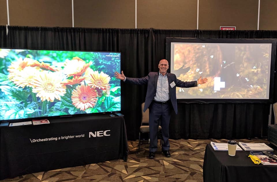 SharpBusinessUS's tweet photo. Join Betty Berngard, Dave Arnott and Mark Julian of the #NEC team at the #VIBE Roadshow in Durham, NC today from 9am-3pm! Come out to network, exchange ideas and check out the latest tech and tools for video collaboration. #WhitlockVIBE https://t.co/9dlsXnAebr https://t.co/i47wOBJnUh