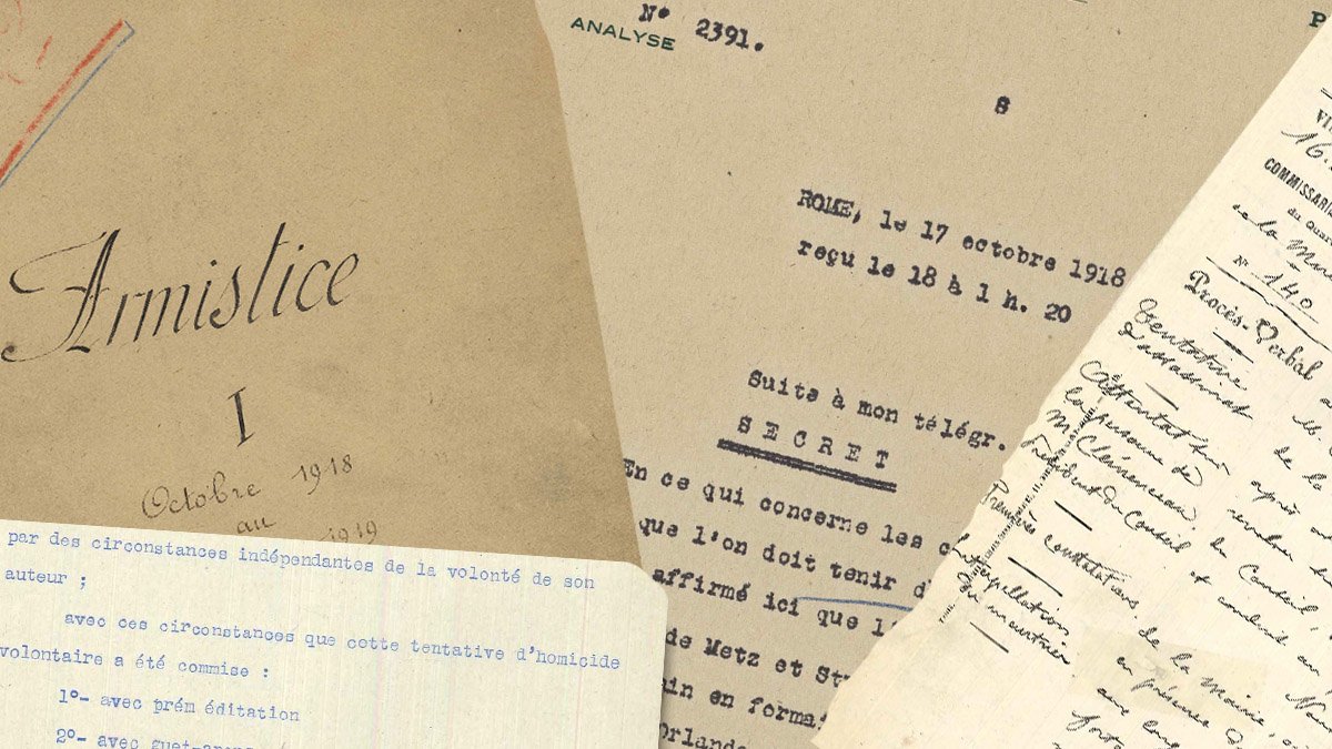 Mission1418's tweet photo. #AnnéeClemenceau : sur @MDHDefense, 20 cartons d'archives inédites viennent d'être numérisés ! Des centaines de documents du Cabinet de Clemenceau (1917 - 1921) &amp; l'attentat du 19/02/19, conservés au Service historique de Défense à Vincennes >> https://t.co/YeeSlMZ8Wl #1GM #WW1 https://t.co/3ooTeuDRP0