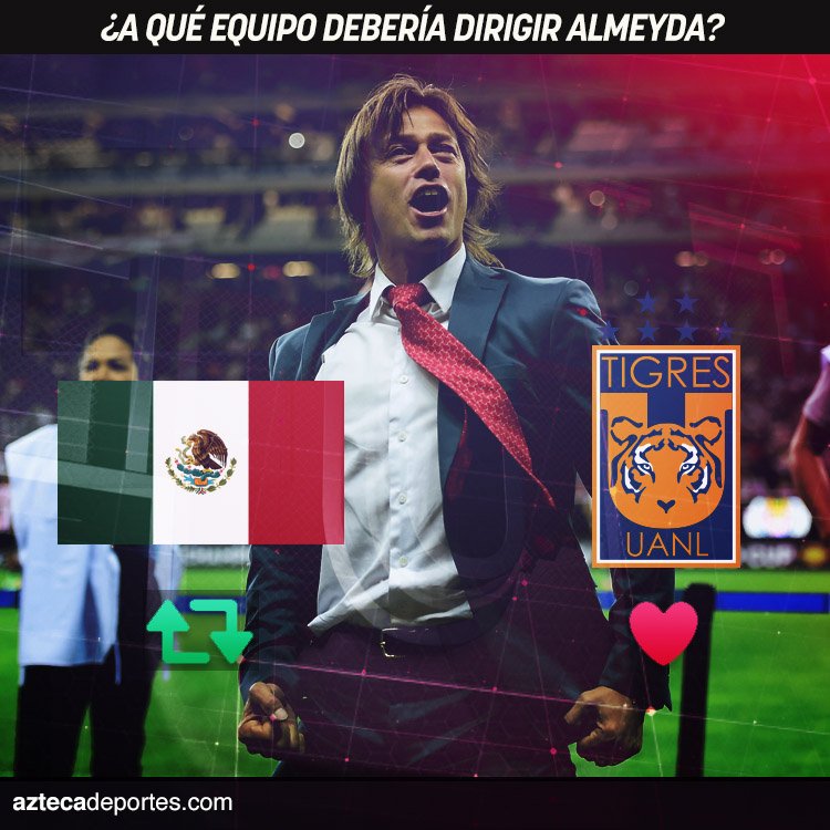 AztecaDeportes's tweet photo. ¡Matías Almeyda ya le dijo que no a dos clubes! 😱 ¿Tendrá definido su futuro?

#CompartimosLaEmoción https://t.co/agSqVhzyYU