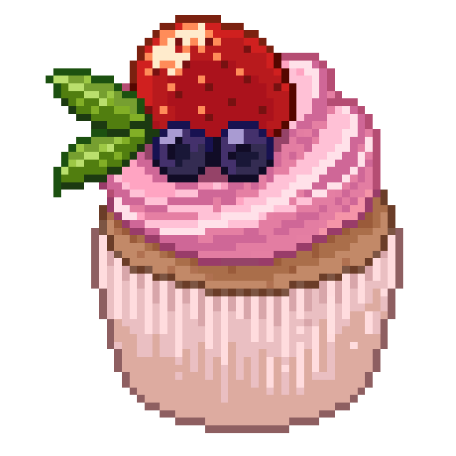 さい 60ｘ60 No 48 カップケーキ ドット塗り絵 ドット絵 Pixelart T Co Lbzpshk90y