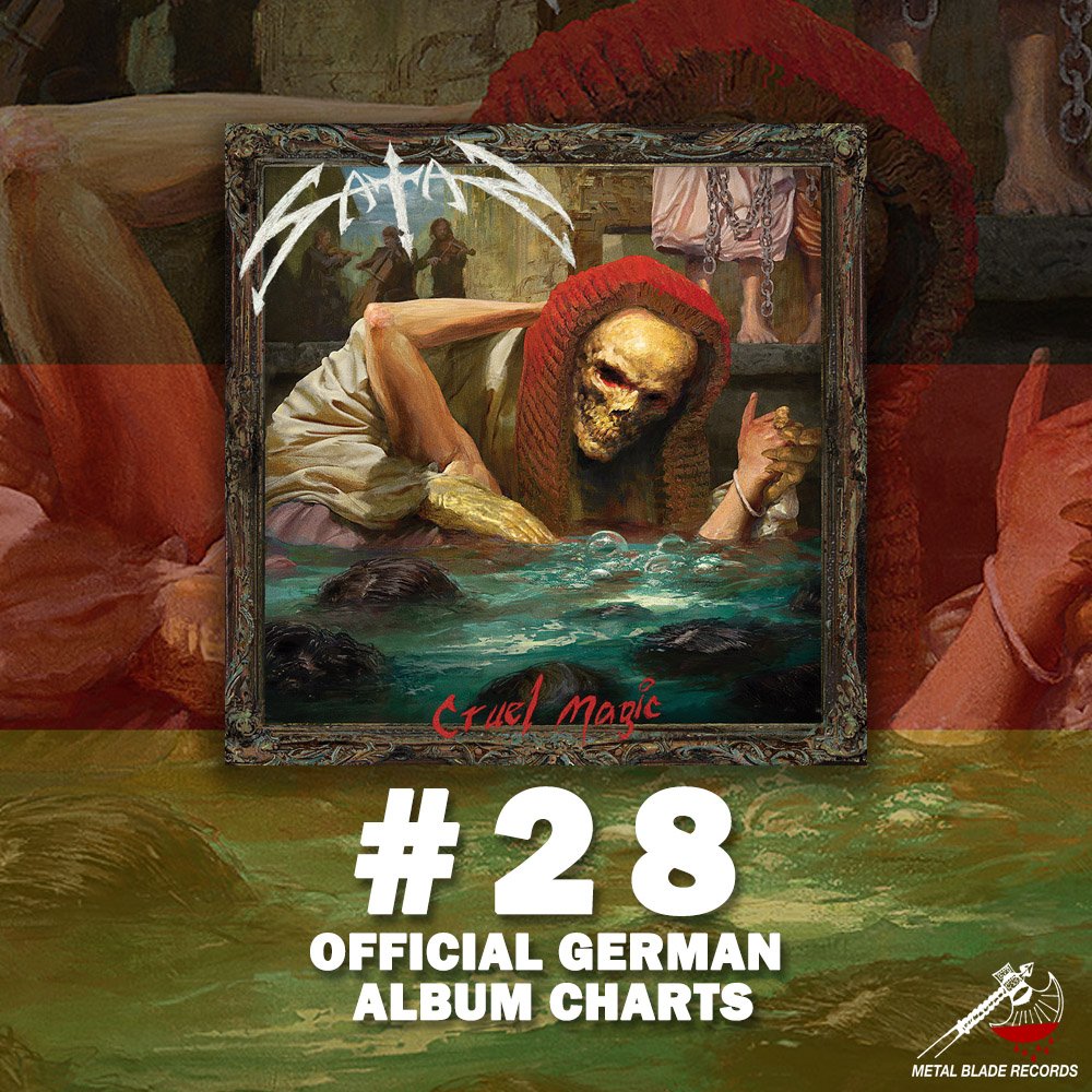 English NWOBHM legends <a href="/SatanUK/">SATAN (Band)</a> enters official German charts with new album ‘Cruel Magic’ on position 28! 
buy at metalblade.com/satan 
#satanuk #nwobhm #heavymetal