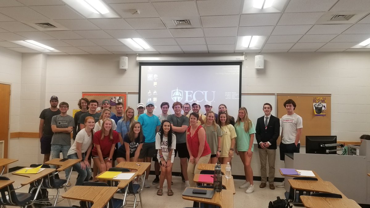 SarahLage11's tweet photo. Watch out world...my #COAD1000 is going to do awesome things! Shared with them today that I'm leaving #ECU, and they didn't want to leave. #eyeballsweat #whosecuttingtheonions @ECUCareer #ECU22 @EastCarolina #ECUMAP https://t.co/GT3osFhstH