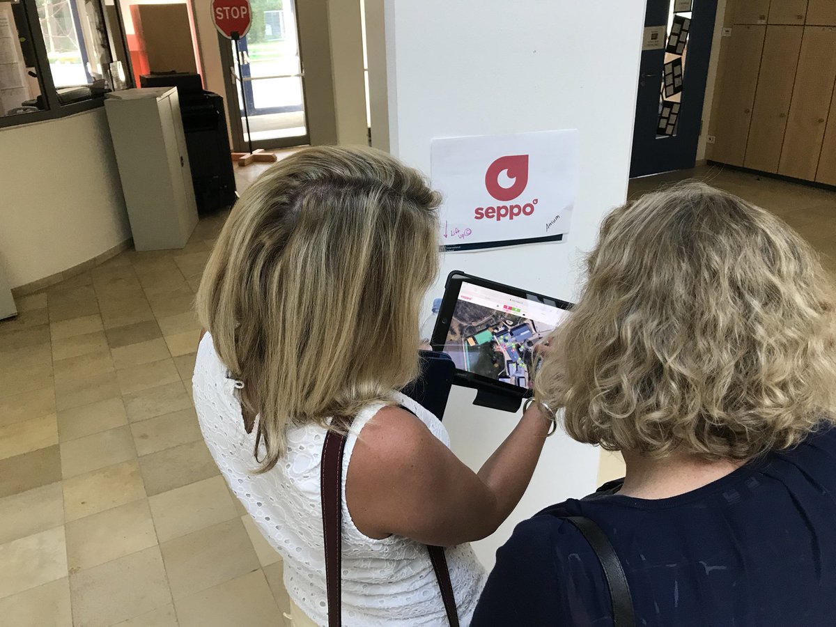 techiehouse's tweet photo. Teachers using the fabulous Seppo app in our staff meeting today. What a great way to get people up and learning! The topic today was data protection—Seppo made it fun!@seppoio #BISlearns #ecisTID https://t.co/77CRhyRKvP
