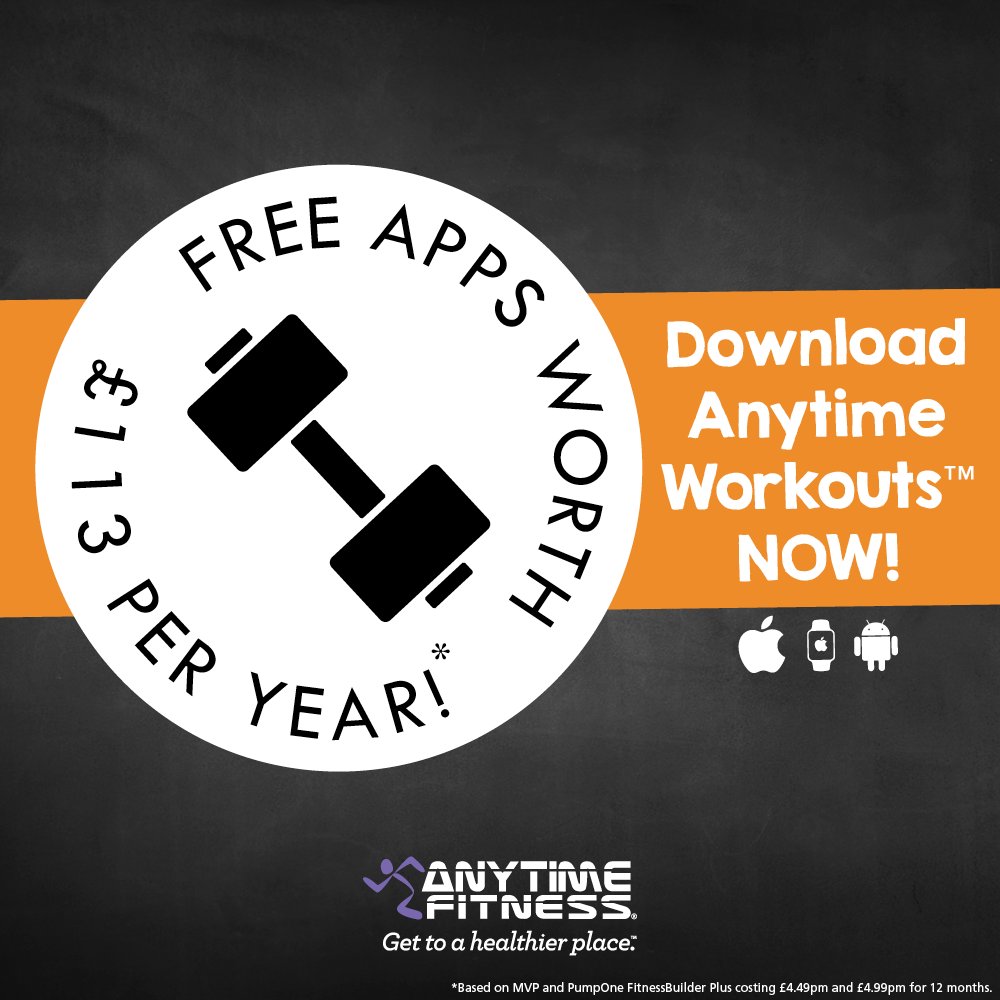 AFwgc's tweet photo. Join one club, use all 3,500+ clubs worldwide and use over 1,100 workouts with our new Anytime Workouts app! https://t.co/BaeHTwMoEJ