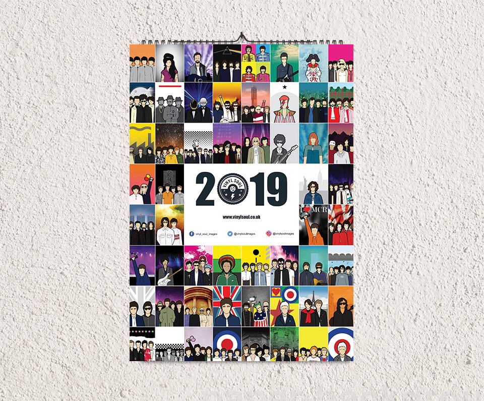 Preorder the 2019 @vinylsoulimages calendar from vinylsoul.co.uk or @loafersvinyl calendars will be shipped week commencing 8th October. #Calendar #musicart #popart #2019gigs