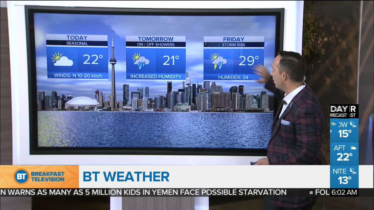 Cooler temperatures across the GTA. @FrankFerragine has your forecast ow.ly/r46T30lSL6t https://t.co/bkQOc1ih9q