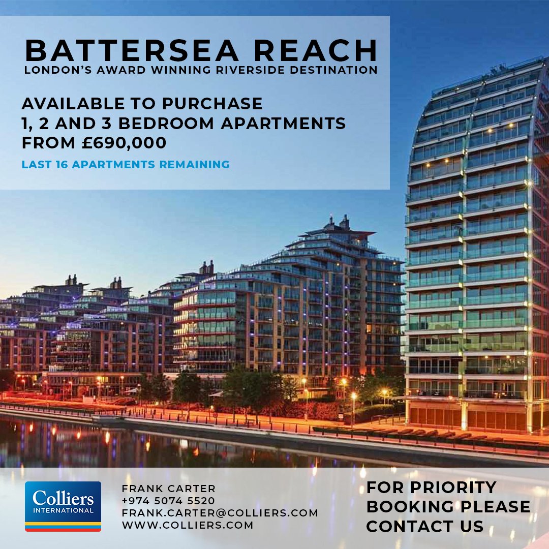 Luxury apartments for sale at Battersea Reach, London's Award Winning Riverside Development #realestate #realestatelondon #london #ukproperty #luxury #investment #property #propertyinvestment #londonliving #londonproperty #internationalinvestment #riverthames #battersea #qatar