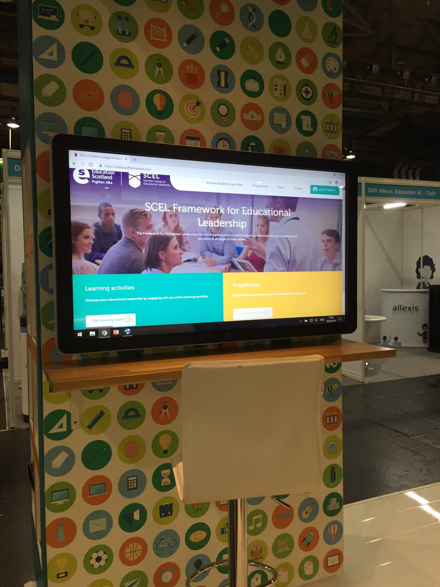 EdScotPLL's tweet photo. Weโre excited to be at #SLF18 today. Make sure you pop past the @EducationScot stand to say hello, find out more about our work and see the #SCELFramework in action https://t.co/x4HA7eIE2a