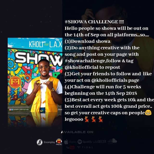 @Ebuka fanlink.to/2ve the #showachallenge is on...click on the link to get the song and join the challenge 100k for grabs...follow @kholiofficial on IG