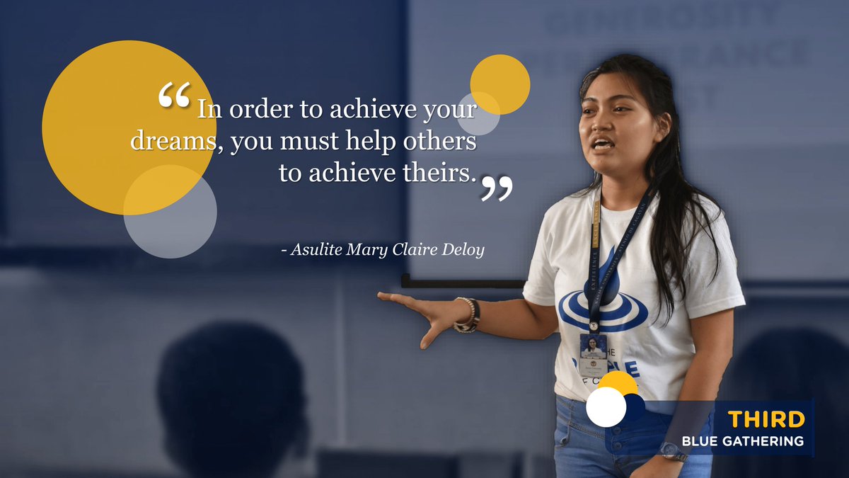 ateneoleaders's tweet photo. Asulite Claire sharing her thoughts on achieving one's dream. π
#ThirdBlueGathering
#ASUL10 https://t.co/SwGO5ai8T3