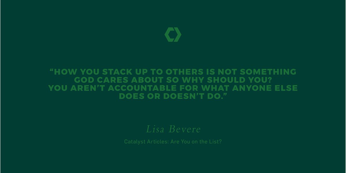 CatalystLeader's tweet photo. Comparison has a pull to it. If allowed to, it will always move you away from your truest center.
Read our #CatalystArticle by @LisaBevere
https://t.co/QJnibfg3sf https://t.co/rrOUpUxaUB