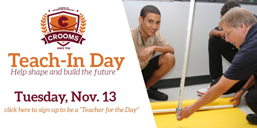 Want to be a Teacher for a day? Join us for Teach-In Day. Share interesting topics about your job, hobby, or even career tip with our students. In just two months, Teach-In Day 2018 will be here-November 13! Register at: tinyurl.com/Teach-In-Day