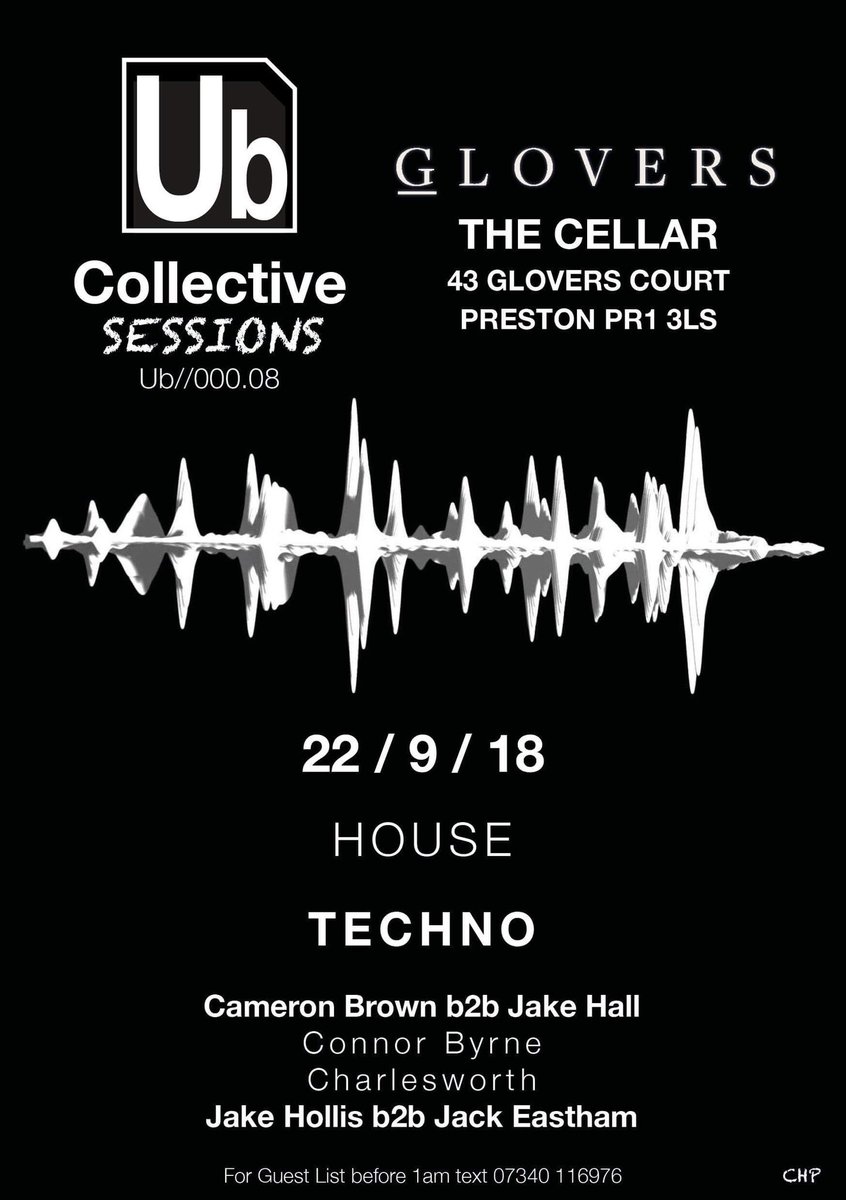 CollectiveUb's tweet image. We are back in The Cellar at Glover’s this Saturday for freshers week! #techno #techhouse #freshers #undergroundbeats