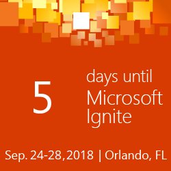 IgniteCountdown's tweet photo. Five days to go. Catch up on your sleep now because there won't be time next week! #msignite https://t.co/oLF3MEJTkn