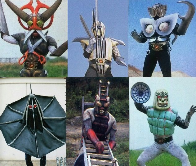 Gr 7 Pa Twitter 今日 話題に出た 仮面ライダースーパー1 ジンドグマの怪人たち ハサミンブラッド キラーナイフ グラサンキッド アマガンサー ハシゴーン シャボヌルン やっぱり写真だけみたら というか本編見ても スーパー戦隊の怪人ならともかく ライダー