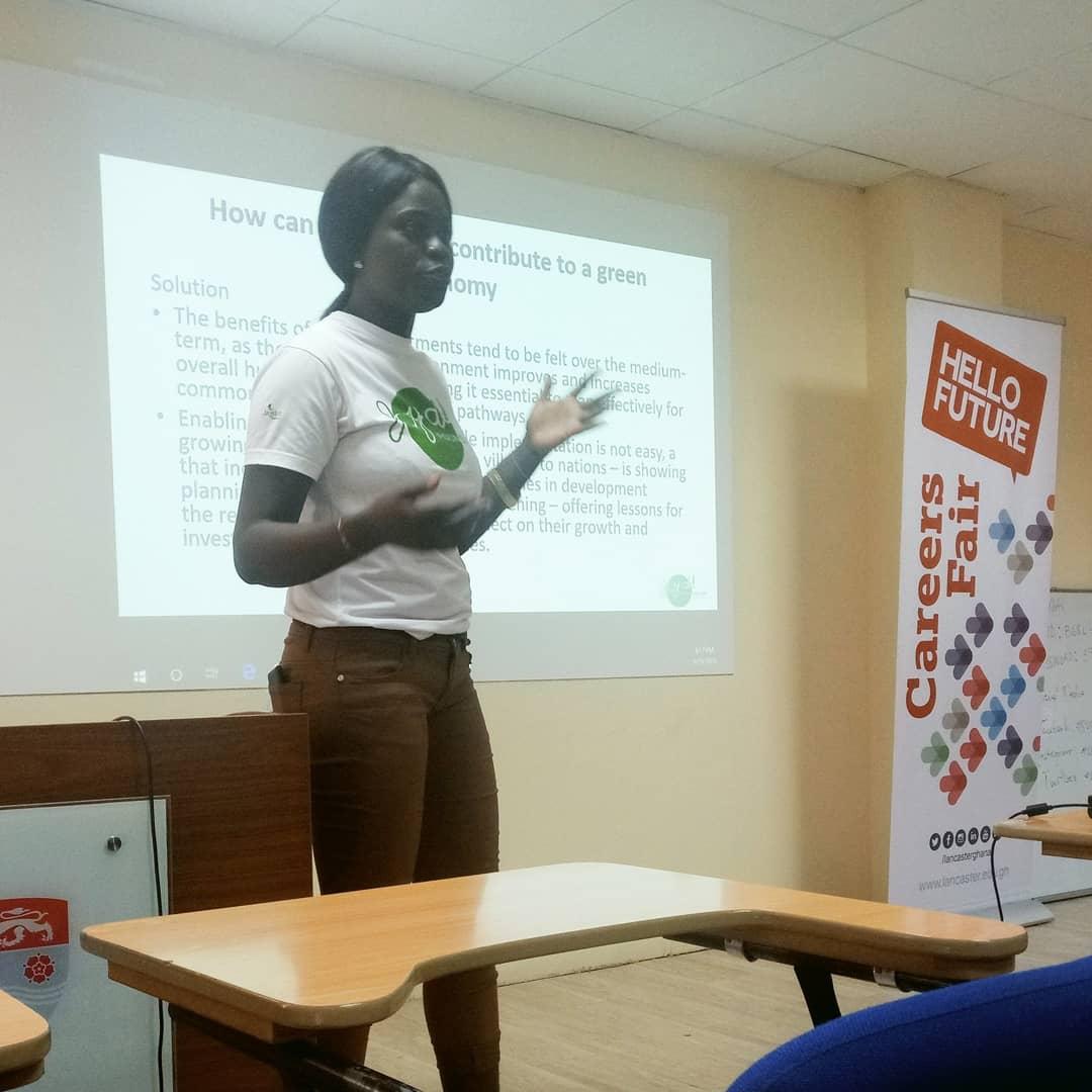 JoyAidFoundn's tweet photo. Over the weekend, our Co-founder Joy Agyepong gave a presentation on the topic "Green Economy & Technology" at the just ended Summer Open School for tech enthusiasts from Universities across Ghana organised by Open Foundation West Africa.
#OpenKnowledgeForAll #UniversityStudents https://t.co/bEBPoEfP4z