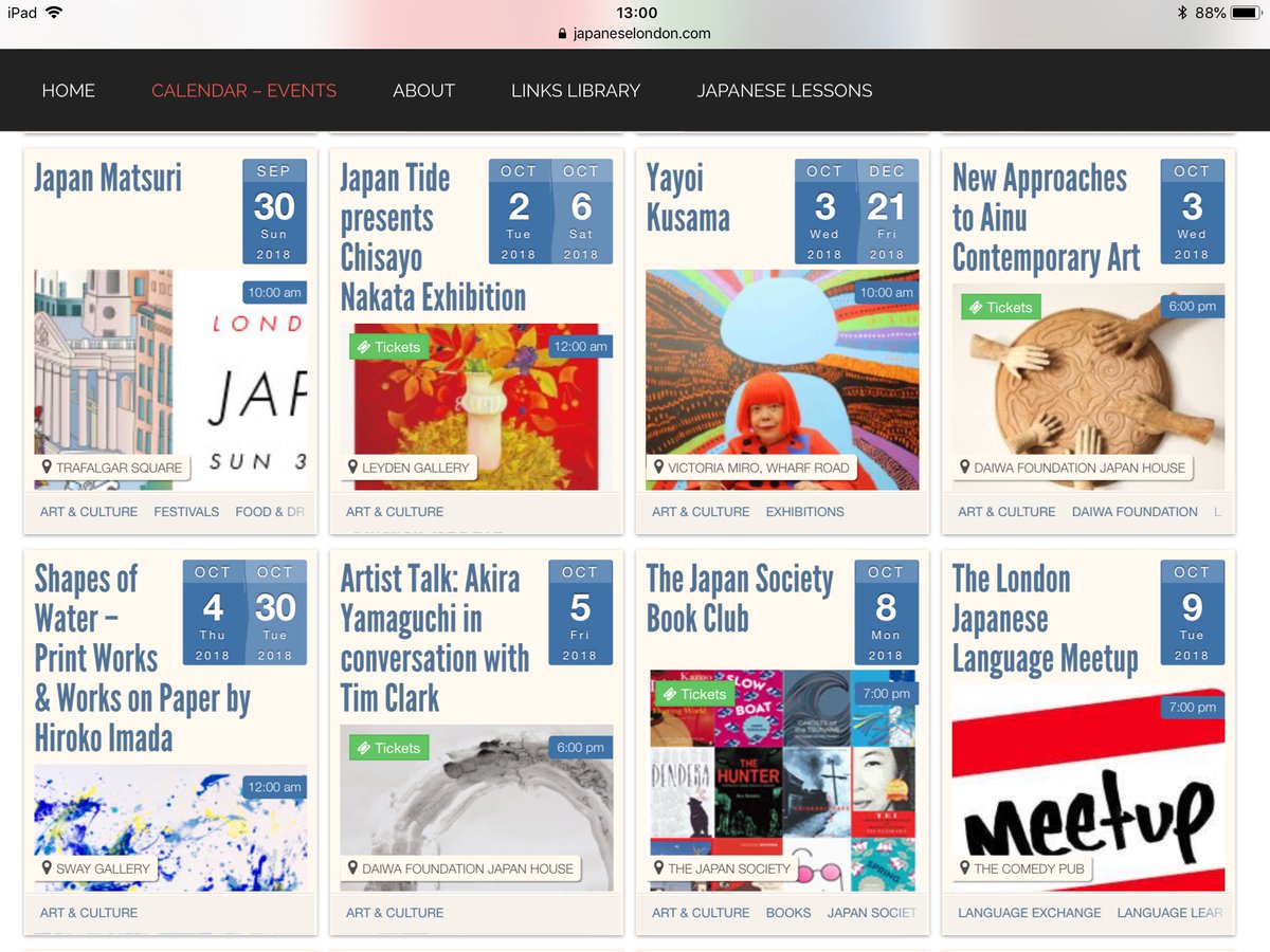 SO much autumn joy...🍃🍂👻🎃🇯🇵🍶

Visit JapaneseLondon.com calendar for full details on events.

<a href="/WMGallery/">WilliamMorrisGallery</a> <a href="/BarbicanCentre/">Barbican Centre</a> <a href="/YamamotoKeikoR/">Yamamoto Keiko Rochaix</a> <a href="/asa_and_yu/">Asa + Yu</a> <a href="/swaygallery/">Sway Edit London</a> <a href="/japanmatsuri/">Japan Matsuri</a> <a href="/iklectikartlab/">IKLECTIK</a> <a href="/DaiwaFoundation/">Daiwa Foundation</a> <a href="/victoriamiro/">Victoria Miro</a> <a href="/LeydenGallery/">Leyden Gallery</a> <a href="/jaeff_org/">JAEFF</a> @japansocietylon