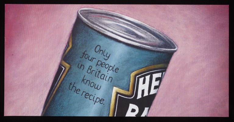 tomroach's tweet photo. Beautiful, iconic, unmistakably branded and in the collection at the V&amp;A. Wonderful work for Heinz from 1990. #ProperPurePoster https://t.co/EfieFuRS8G