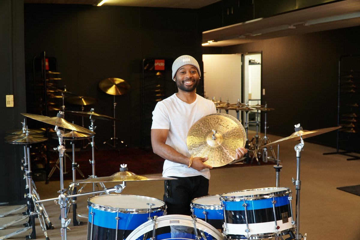 PaisteNation's tweet photo. Thank You Sheldon Reed for visiting our factory in Switzerland and for your dedication to PAISTE! #paiste #cymbals #dumming #sheldonreed #factorytour @drumshells https://t.co/Bw2HVSCEnD
