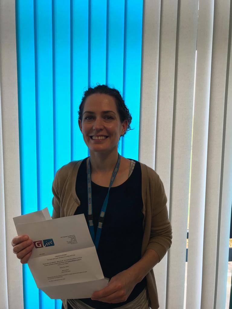 doctorfredw's tweet photo. The Winner of #ScrubHero today is Dr Emma Tyson! For being fantastic, polite, caring, approachable and always a pleasure to work with.
Emma wins tickets to a show at G-Live. Thanks @GLiveGuildford for the tickets! @RSCHAnaesthesia @RoyalSurrey @geeta_a #WinWin https://t.co/T4yex0dxsB