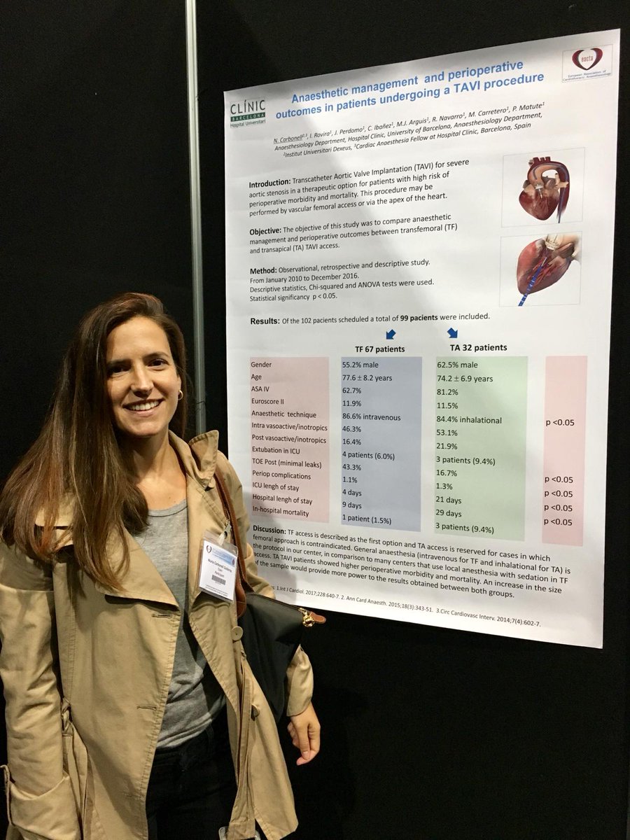 DexDaryd's tweet photo. #eacta2018 @EACTA Dra Nรบria Carbonell #anaestheticmanagement & #perioperativeoutcomes in patients undergoing a #TAVIprocedure #anestesiadexeus #docencia @QS_Dexeus https://t.co/5vlD3gr9lq