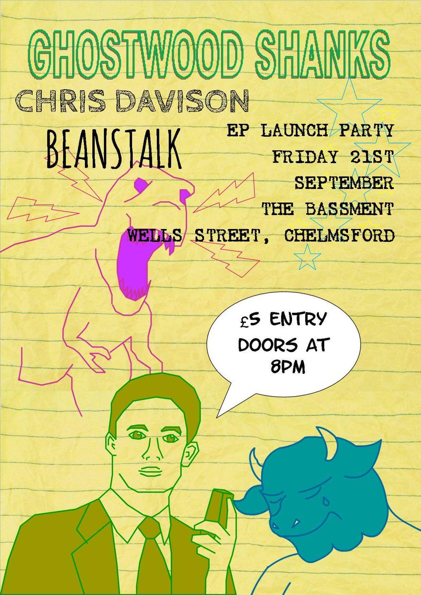 This Friday we will be playing down @BassmentBar with <a href="/beanstalk_music/">Beanstalk</a> and Chris Davidson for our EP launch. Please come down it's going to be an awesome evening.