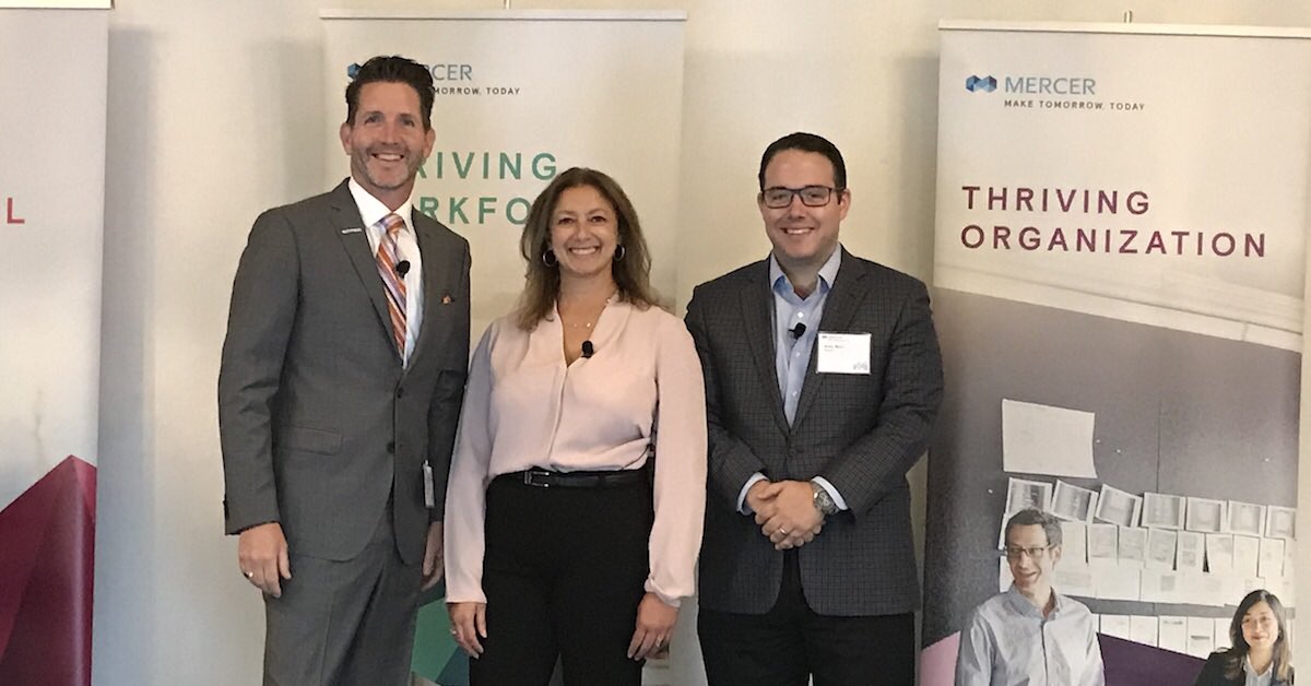 _khendershot's tweet photo. I am with Alex Bell and @MarianPrezens at the @hilton_mm for the #NewPeopleEquation event. Today we’ll be sharing how orgs can attract and retain talent and prepare for the #FutureofWork by strengthening their EVP. https://t.co/2Ax24k6JSv