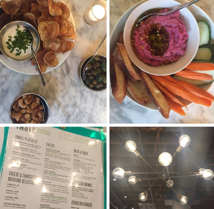 ReginaOToole's tweet photo. Pretty &amp; delicious grub @TasteBarBoston and great company @primacy! P.S who makes these lights @TasteBarBoston? https://t.co/qa4zIiLM8t