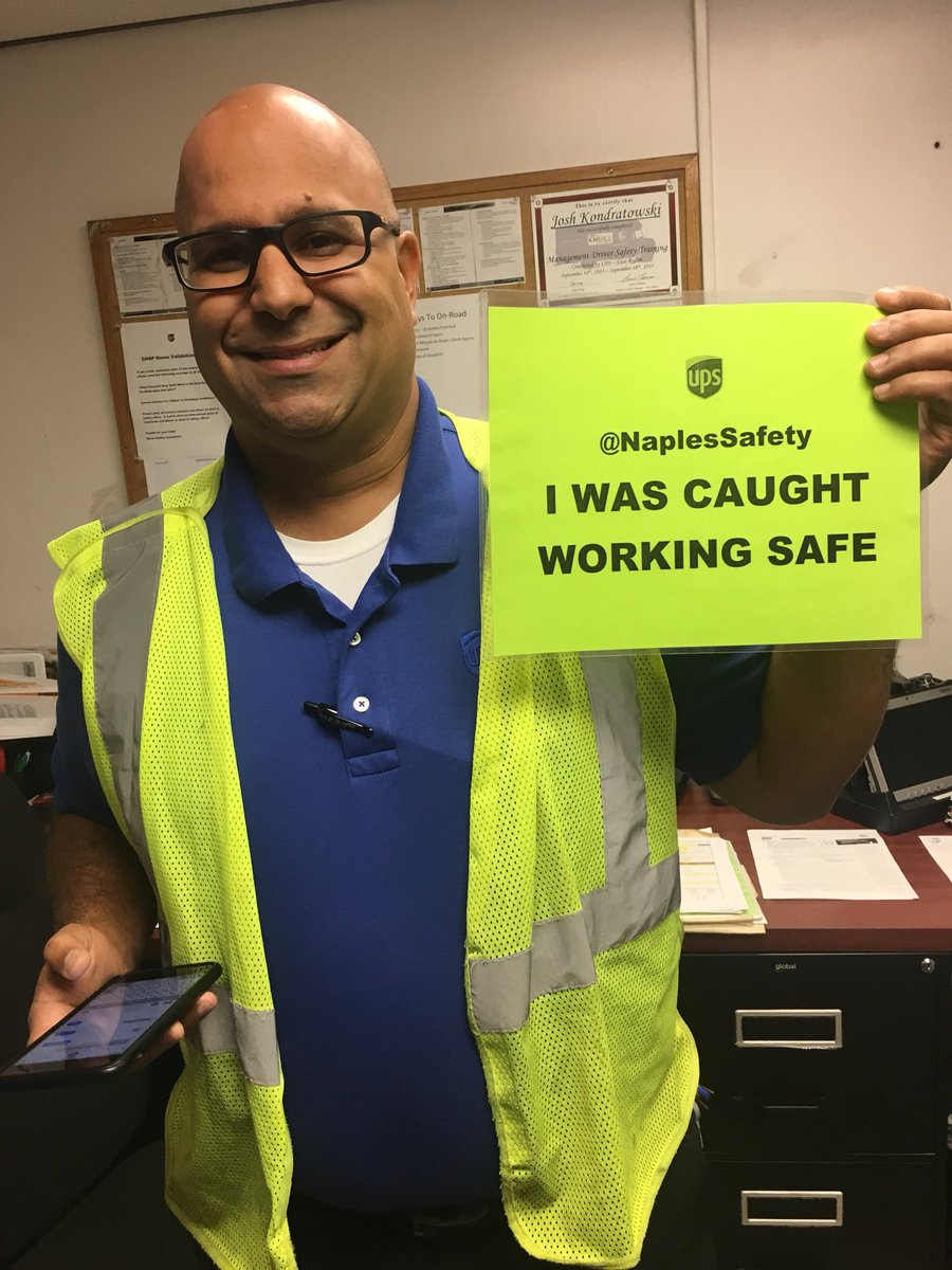 NaplesSafety's tweet photo. ORS Adam Rivas was caught working safe when wearing a safety vest while checking operations in the yard! Way to lead by example Adam! #safetysquad239 @BrianCo40070698 @kdonkerUPS @wyant_kwyant #naplesops https://t.co/s1NTmcJV9C
