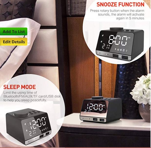 AmazonQuiz's tweet photo. https://t.co/tHxh4vepk9 Hetyre 4.2 Inch Alarm Clock Radio, Bluetooth Speaker with Dual Snooze Clock USB Charging Port
#onlyusa
#Amazon https://t.co/cWec29m5h0