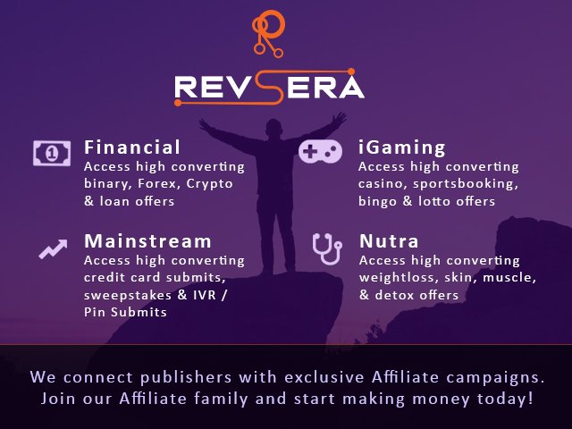 SeraRev's tweet photo. @Revsera  providing the best campaigns to you.
Sign up today and start making with us.
#revsera #affiliate #affiliate_market #affiliate_network https://t.co/YCDXLF64mo