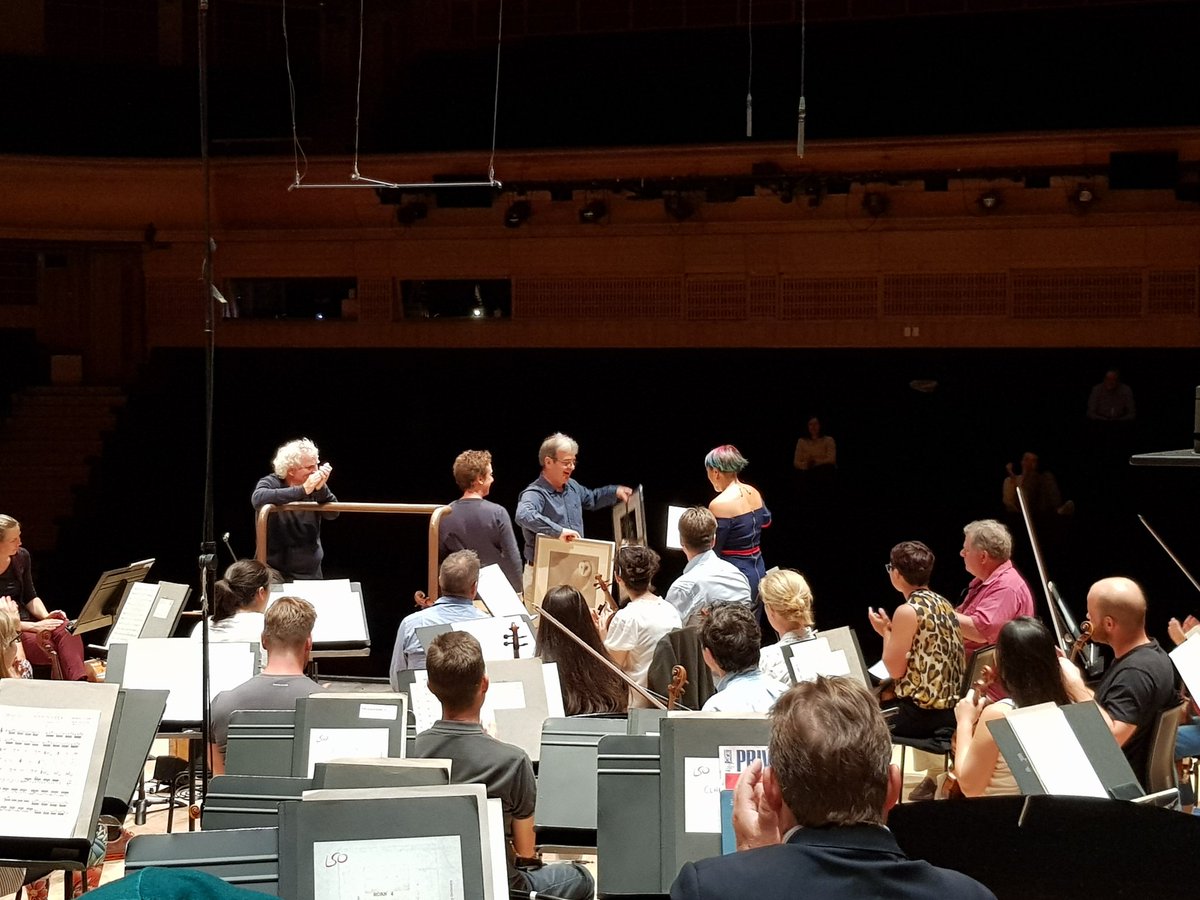 londonsymphony's tweet photo. The end of rehearsal today: the final one for Sub-Leader Lennie Mackenzie, who retires tonight after 38 years in the LSO. We would not be who we are today without Lennie's wise guidance as Chairman for 16 years, not to mention his incredible musicianship.We will miss him hugely. https://t.co/L945DOfbpK