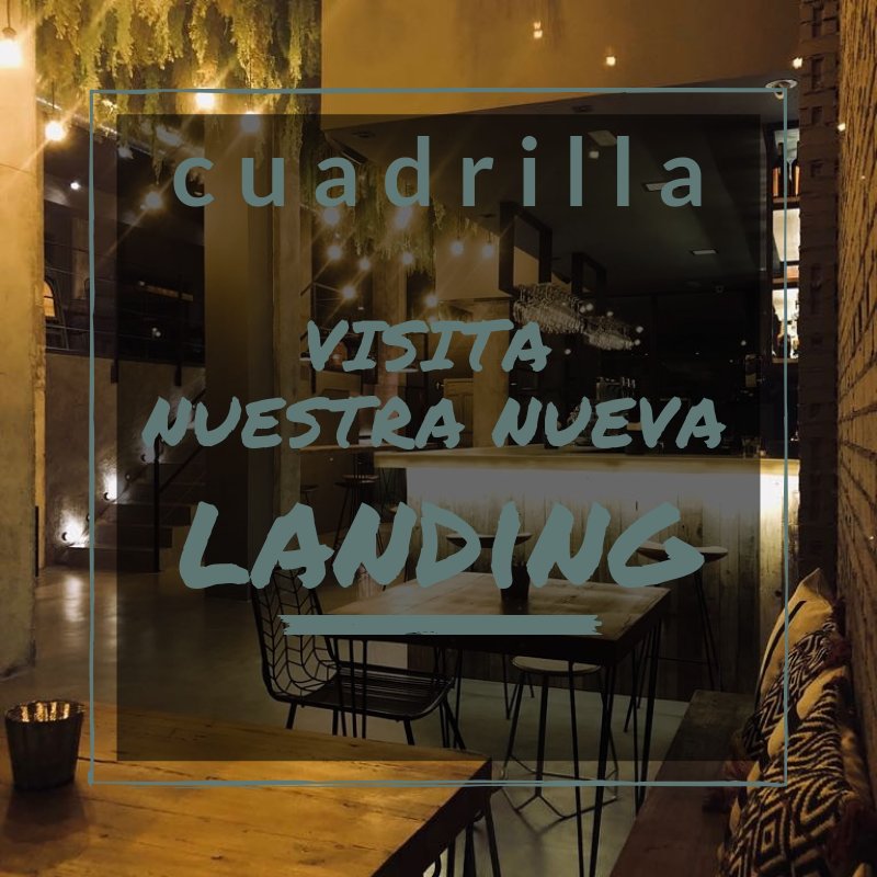 ¡Disfruta de nuestra nueva landing! echa un vistazo a nuestro platos, haz tu reserva vía telefónica a solo un click o descubre donde se encuentra cuadrilla... Visítanos en: cuadrillarestaurantebar.es. #Landing #reserva #carta #ubicación #cuadrilla #montecarmelo