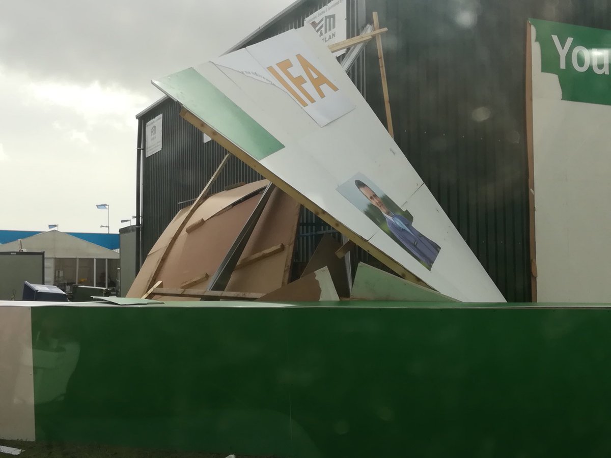 TeresaMannion's tweet photo. Scale of damage at Screggan leading to cancellation of ploughing championships @rtenews #StormaAli #ploughingchampionships #Screggan https://t.co/08n8CMEdtJ