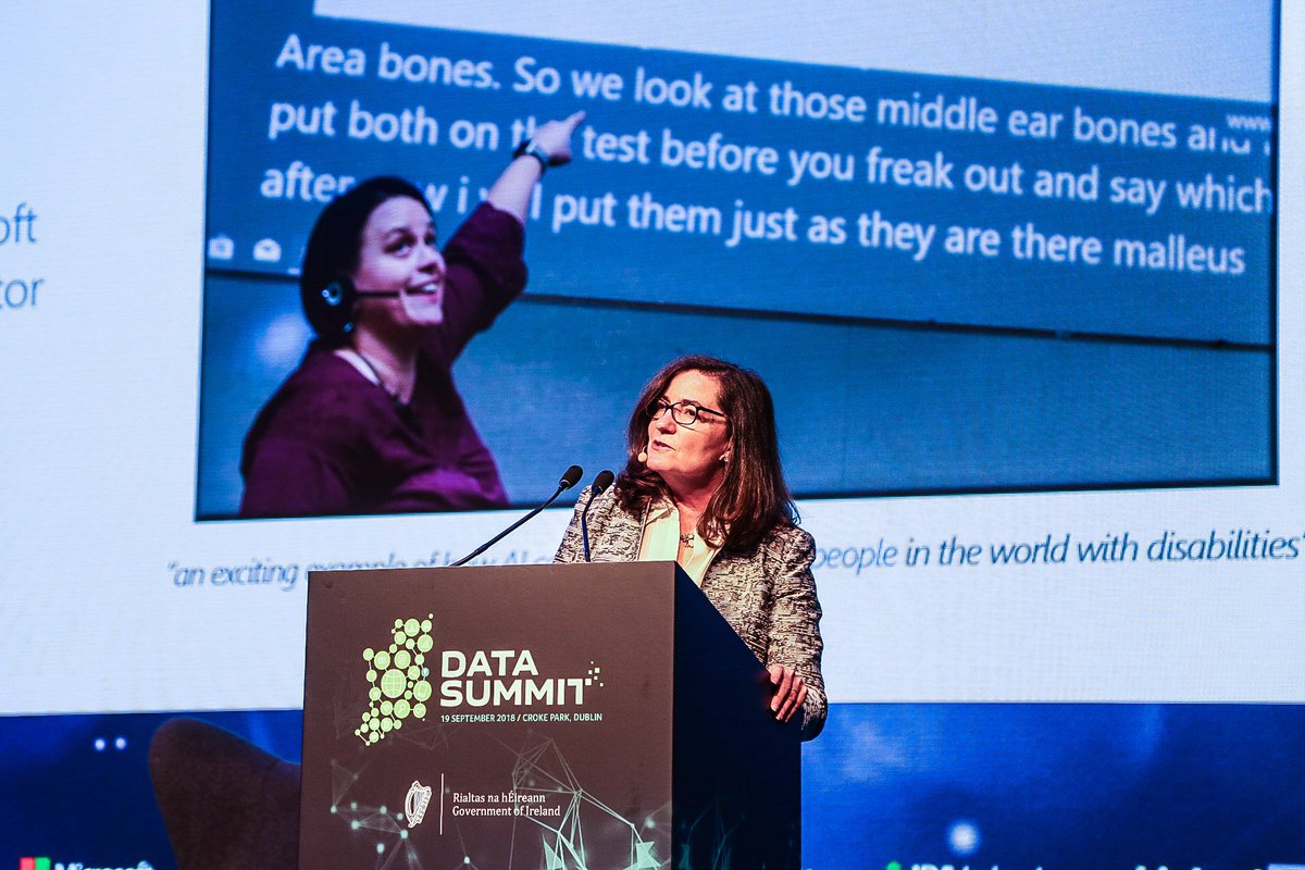 DigitalSummit19's tweet photo. . @JulieSBrill of @Microsoft giving a keynote on Artificial Intelligence and its Societal Implications  #DataSummitDublin https://t.co/D3A5KhRM7V