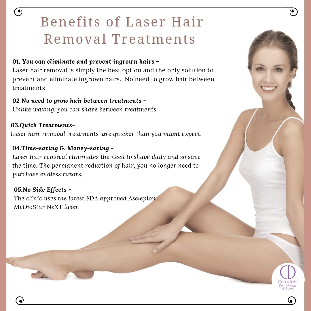 Complete Dermatology On Twitter Benefits Of Laser Hair Removal