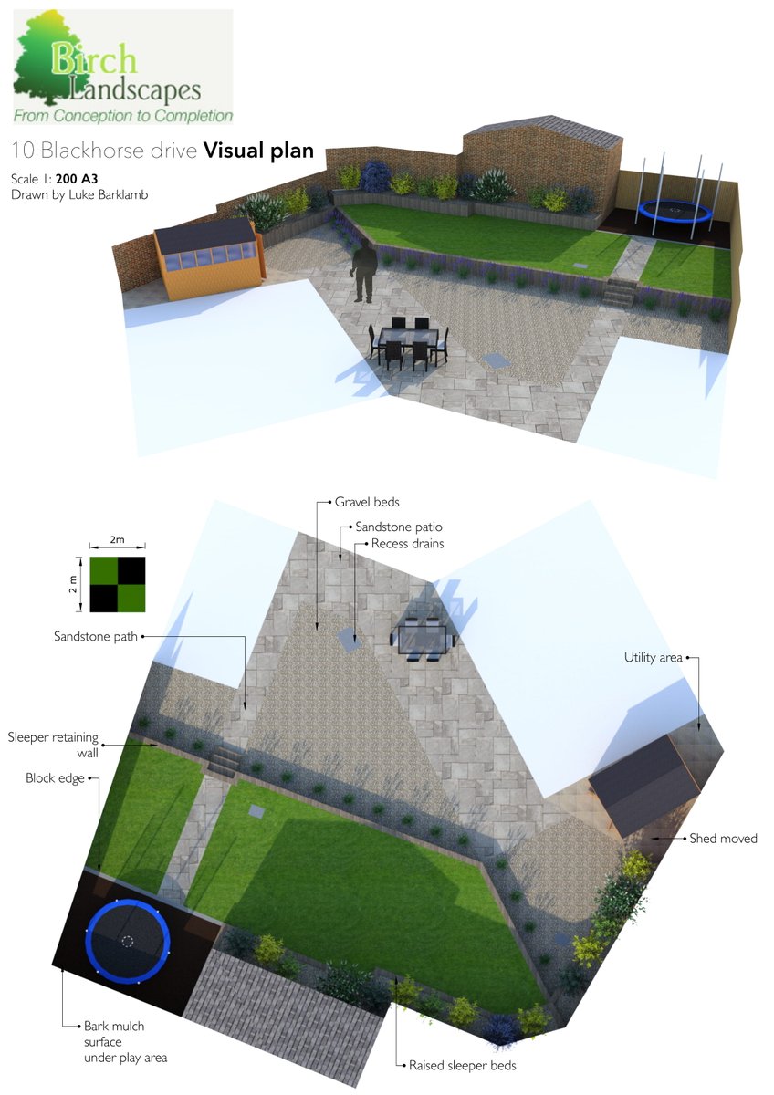A simple but effective garden for a new build house. We've made sure that the design suits the lifestyle of the client and takes into account all members of the family. #Gardendesign #northamptonshire #miltonkeynes