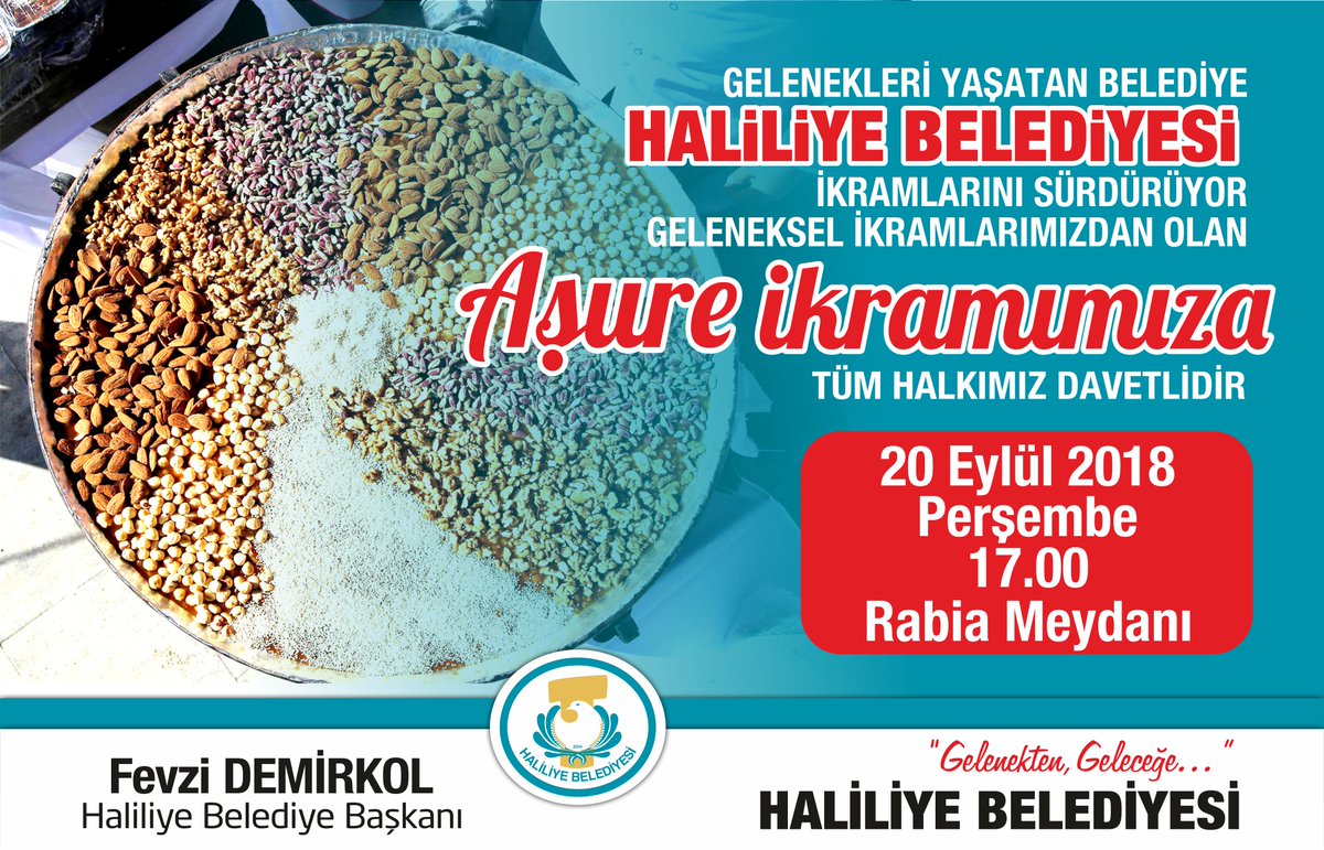 Aşure etkinliğimize tüm halkımız davetlidir.

📅20.09.2018 Perşembe
⏰17.00
📌Rabia Meydanı
☎️4442263

<a href="/FevziDemirkol/">Fevzi Demirkol</a>