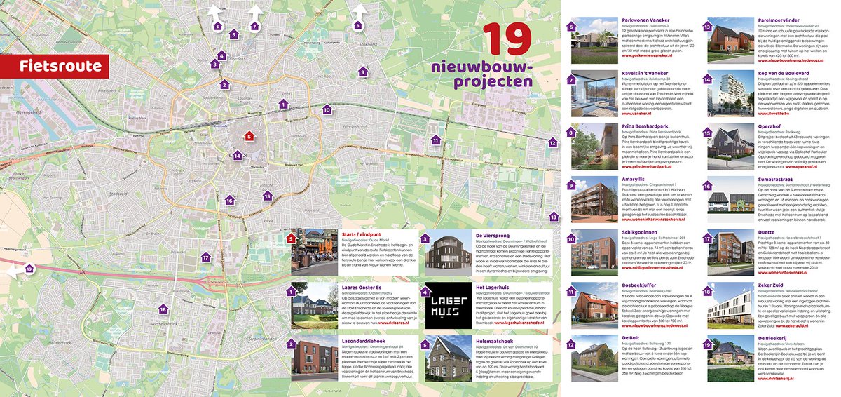 NieuwWonenTwent's tweet photo. Fiets a.s. zaterdag 22 september tussen 11:00 en 14:00 uur mee langs Enschedese nieuwbouwprojecten die al in verkoop of in aanbouw of binnenkort in verkoop gaan tijdens de Nieuw Wonen Twente Fietsroute 🚲. Bekijk alvast alle informatie én de routekaart: https://t.co/CSKBjz8A3z https://t.co/bJkpadJ9St