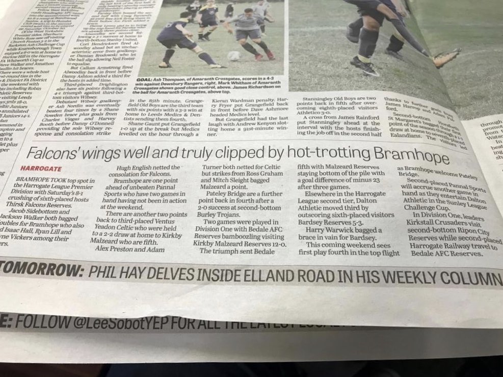 Cheers for the mention <a href="/LeedsNews/">Yorkshire Evening Post</a> <a href="/YEPSportsdesk/">YEP Sport</a> look forward to welcoming you to the Lane! #hottrotters