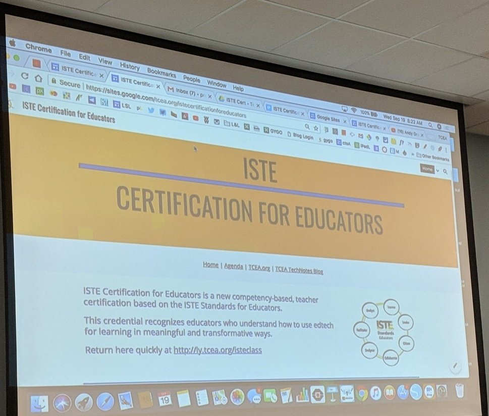 Ready to go! @iste #ISTECertification #edtech