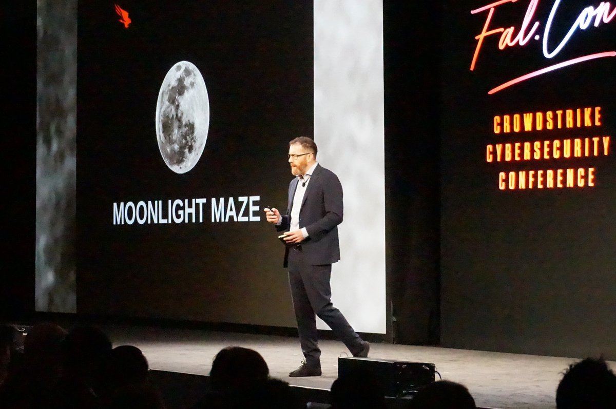 CrowdStrike's tweet photo. .@JohnsHopkins professor Thomas Rid @RidT reveals brand new details on the infamous #MoonlightMaze hack attack #FalconPOWERUP @CrowdStrike https://t.co/4EdQV1m2dR
